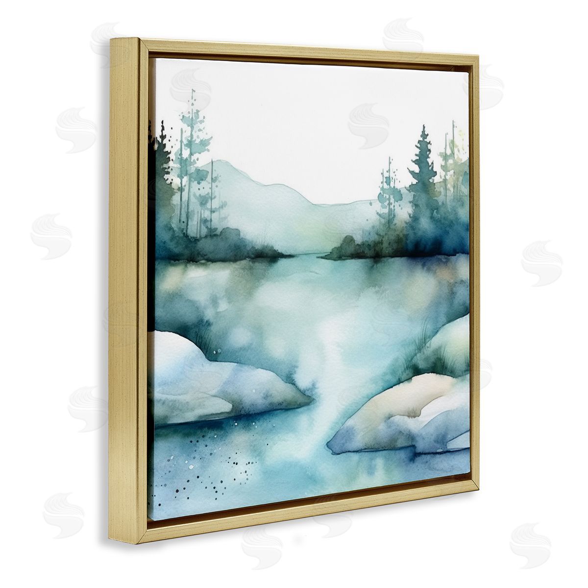Andrea Haase Secret Embrace Landscape Gold Floater Frame Canvas Artside_