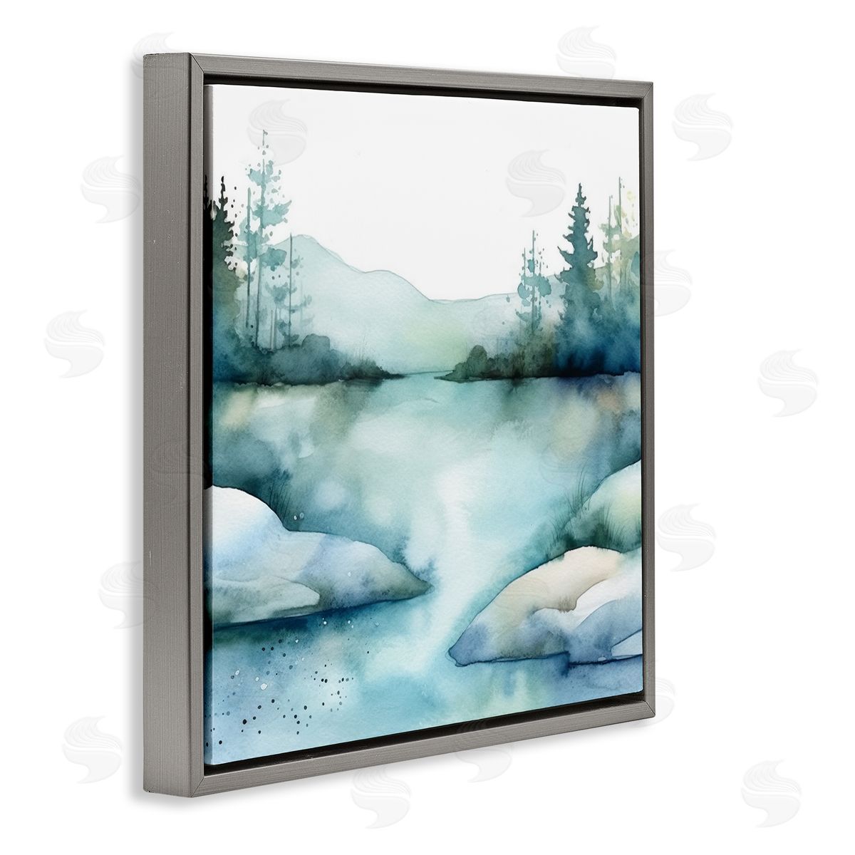 Andrea Haase Secret Embrace Landscape Gray Floater Frame Canvas Artside_