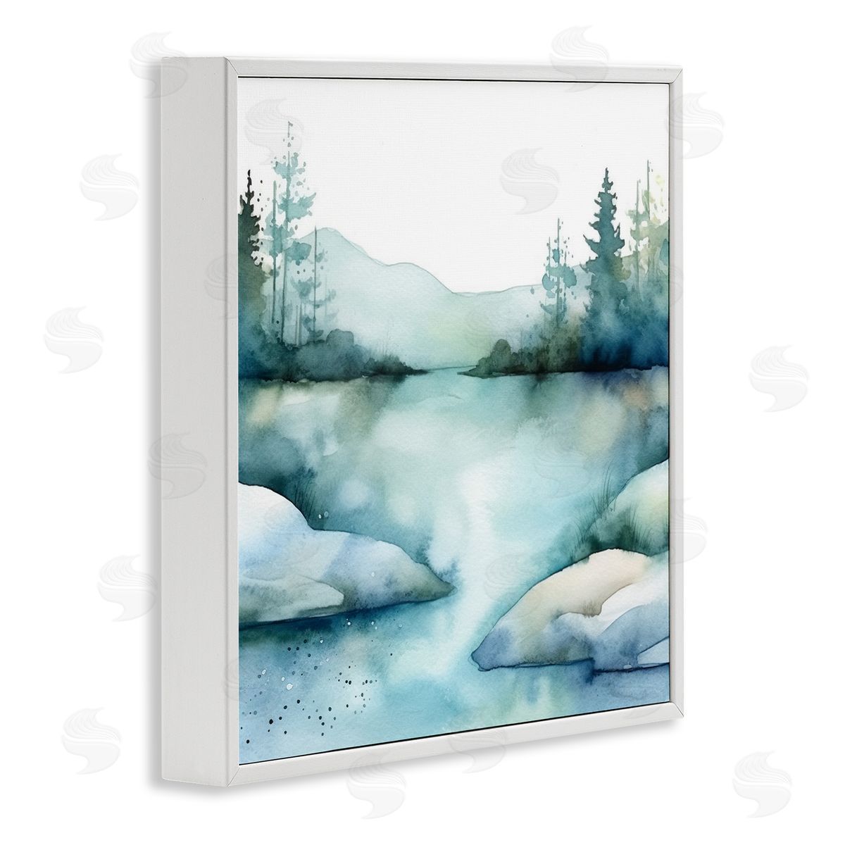 Andrea Haase Secret Embrace Landscape White Framed Giclee Wall Artside_