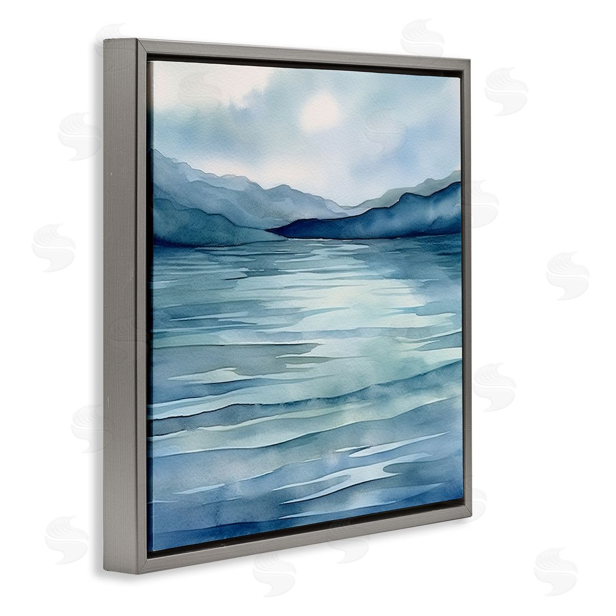 Andrea Haase Endless Waters Landscape Gray Floater Frame Canvas Artside_