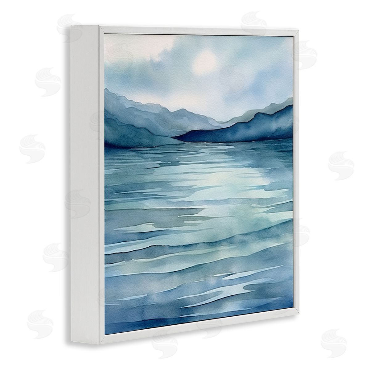Andrea Haase Endless Waters Landscape White Framed Giclee Wall Artside_