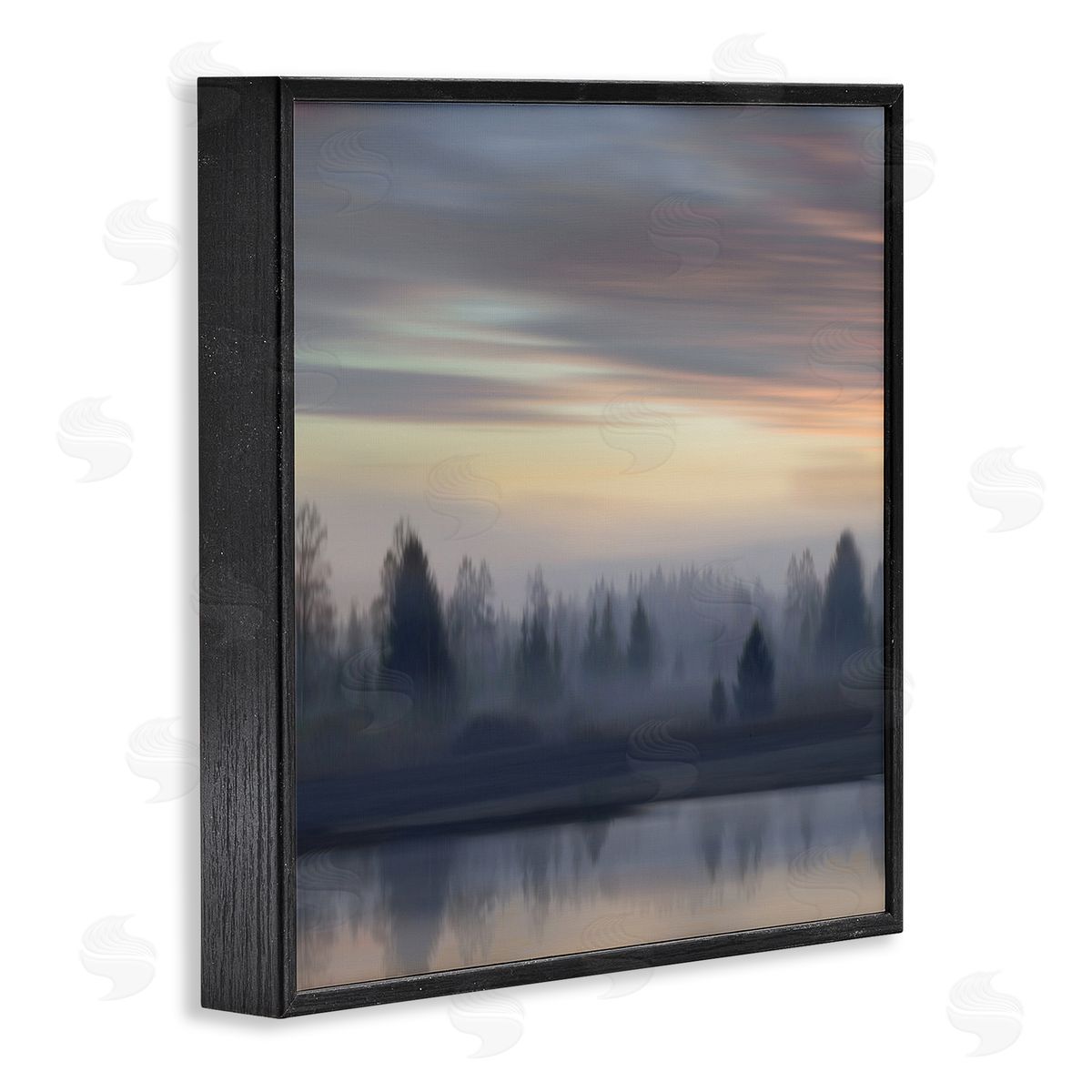 Madeline Clark Woodland Lake Sunset Black Framed Giclee Wall Artside_