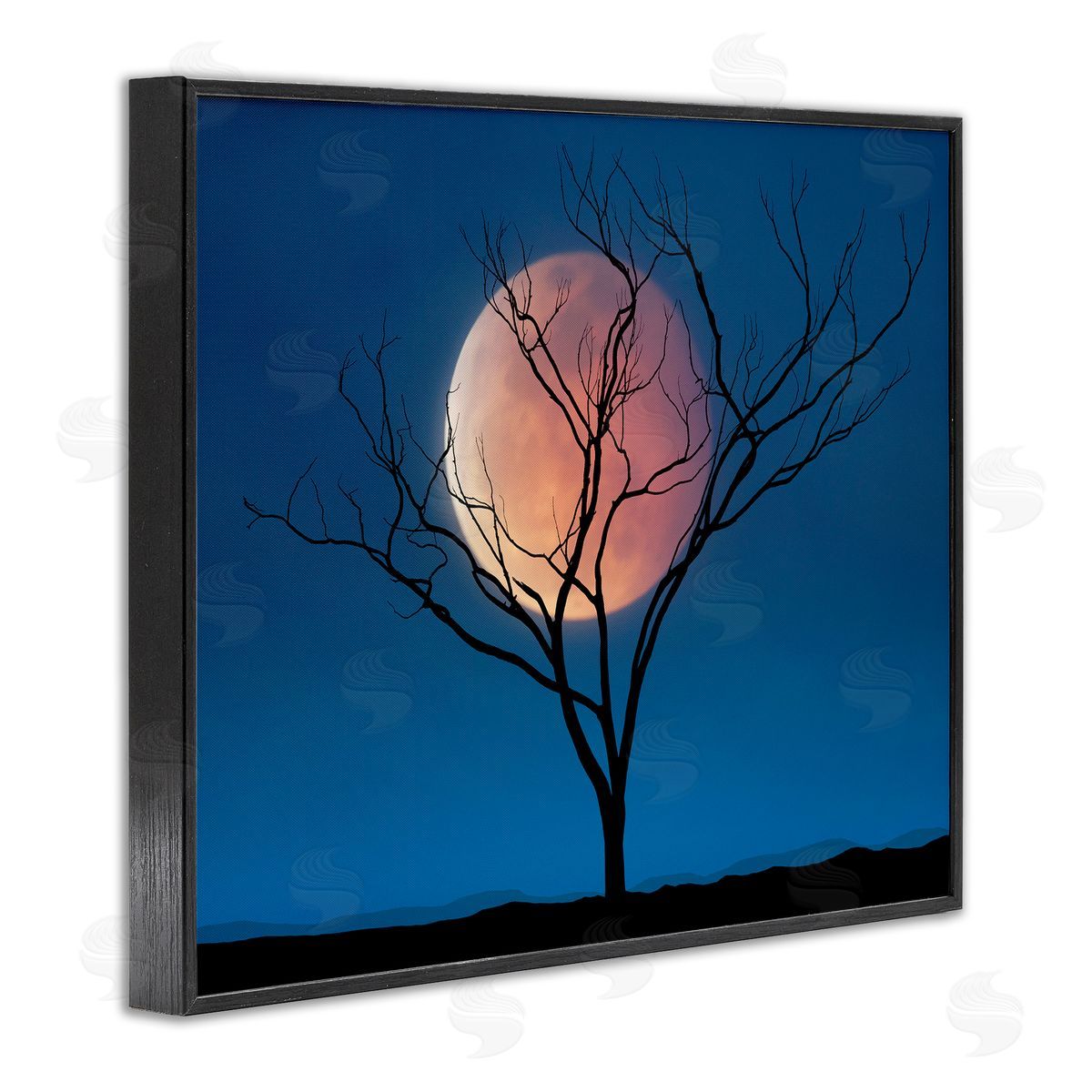 Lee Sie Full Moon & Tree Black Framed Giclee Wall Artside_