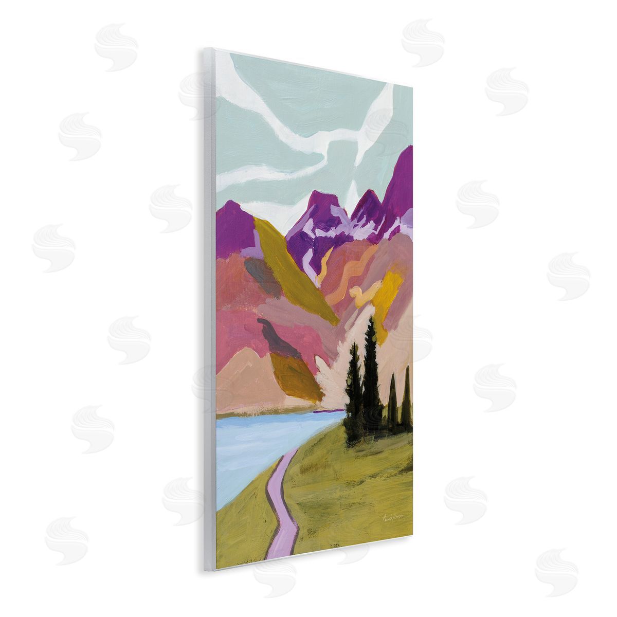 Pamela Munger Modern Mountains Landscape Wall Plaque Artside_