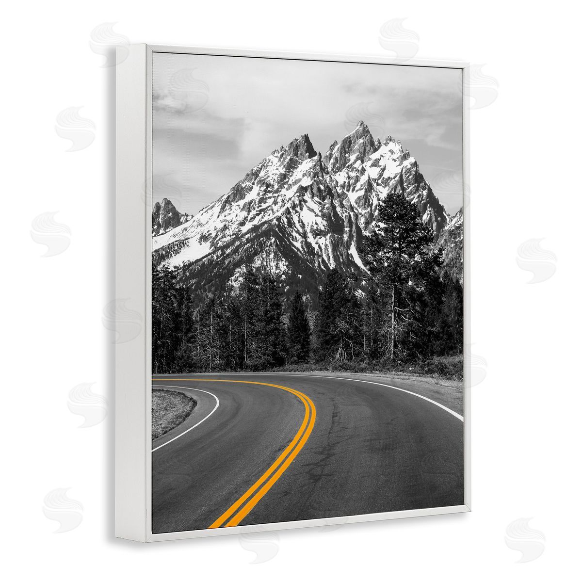 Daniel Sproul Mountain Highway Road White Framed Giclee Wall Artside_