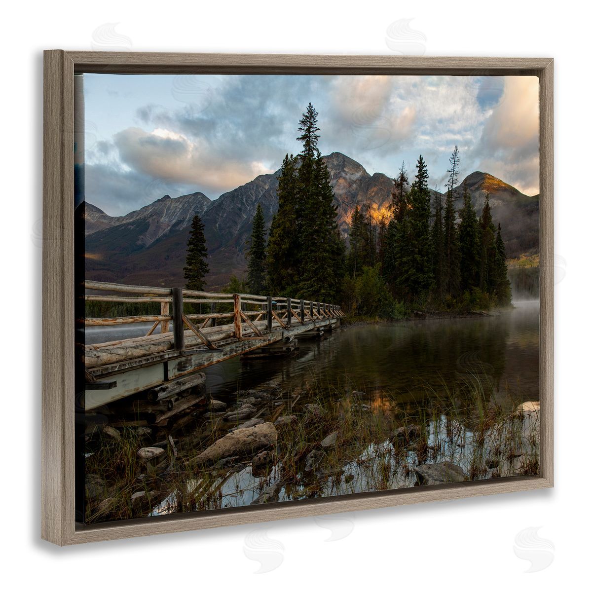 Daniel Sproul Forest Bridge Photography Brown Floater Frame Canvas Artside_