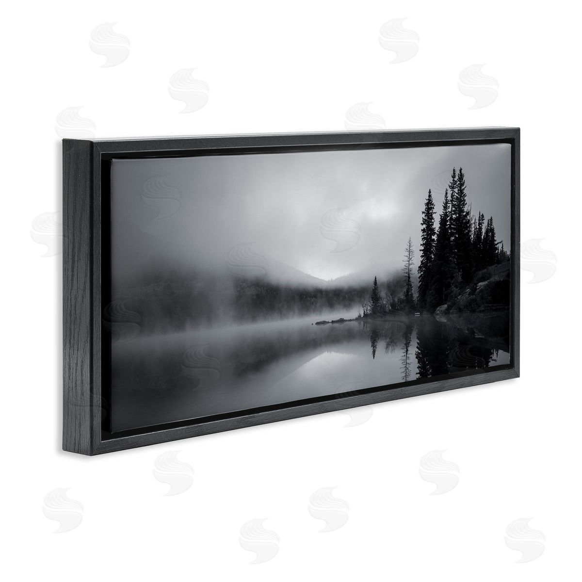 Daniel Sproul Misty Lake Photography Black Floater Frame Canvas Artside_