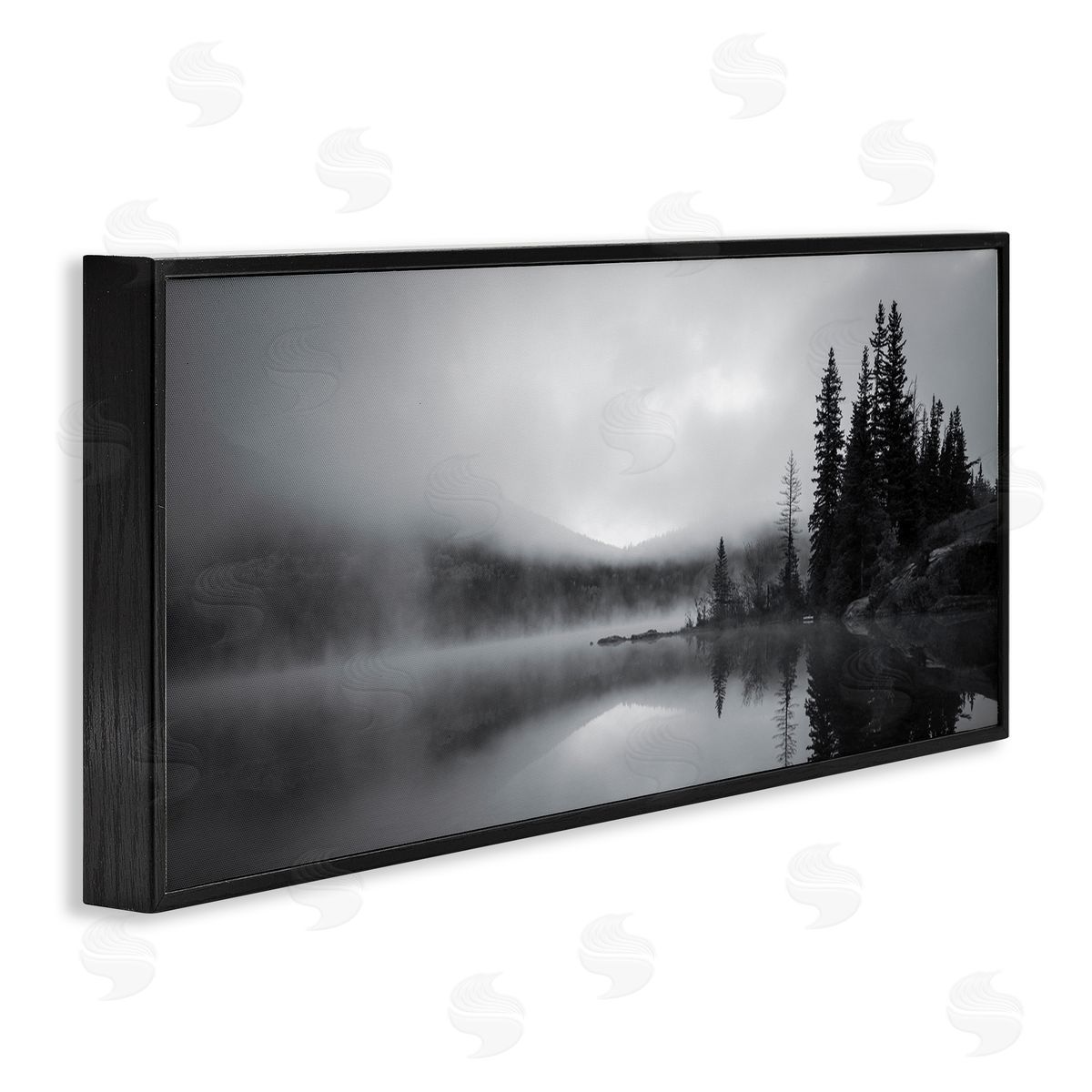 Daniel Sproul Misty Lake Photography Black Framed Giclee Wall Artside_