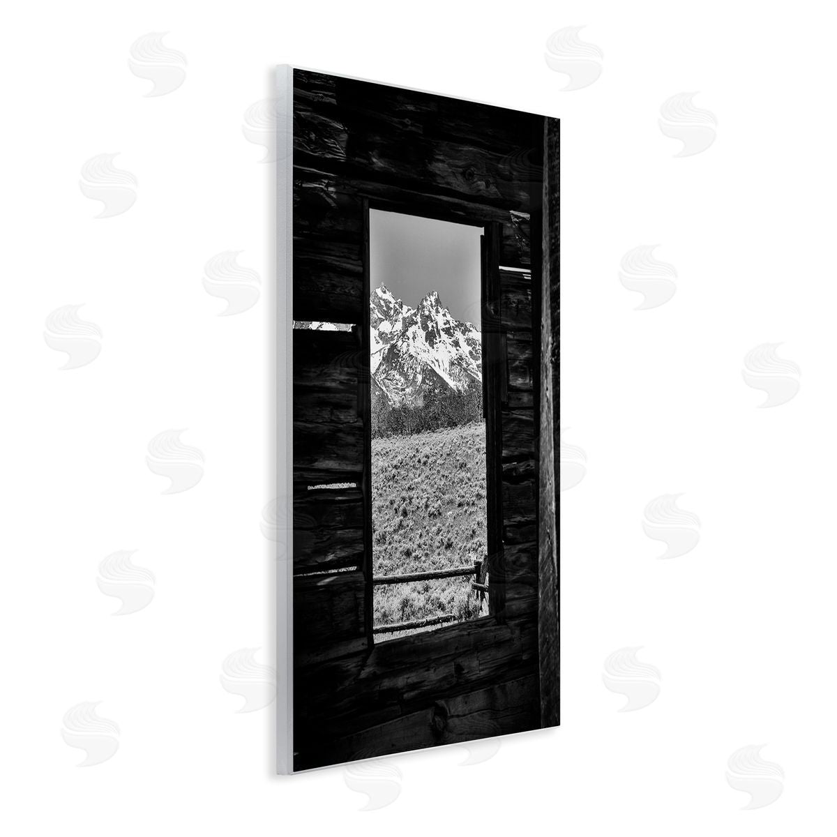 Daniel Sproul Mountain in Cabin Window Wall Plaque Artside_