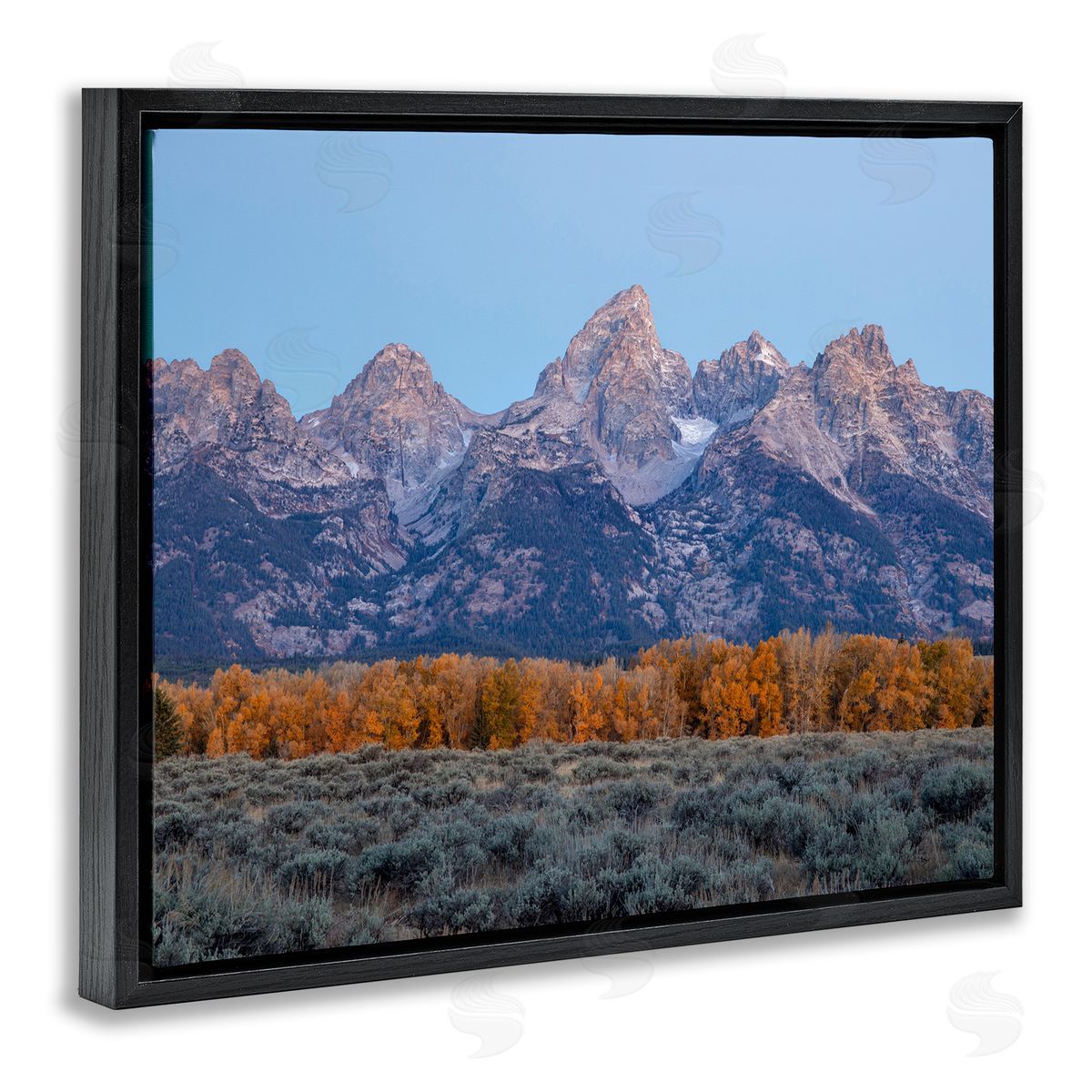 Daniel Sproul Mountain Peaks Scenery Black Floater Frame Canvas Artside_