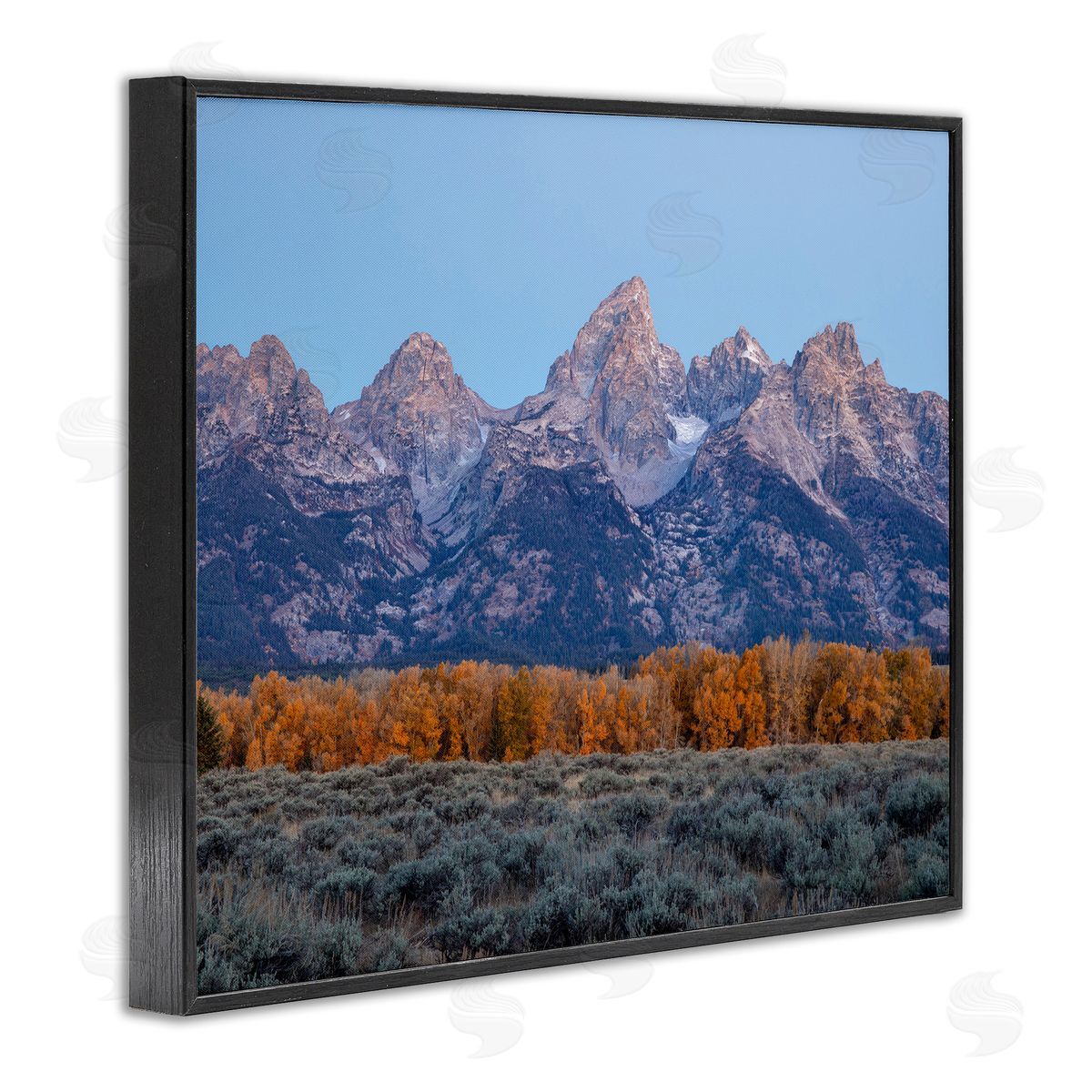 Daniel Sproul Mountain Peaks Scenery Black Framed Giclee Wall Artside_