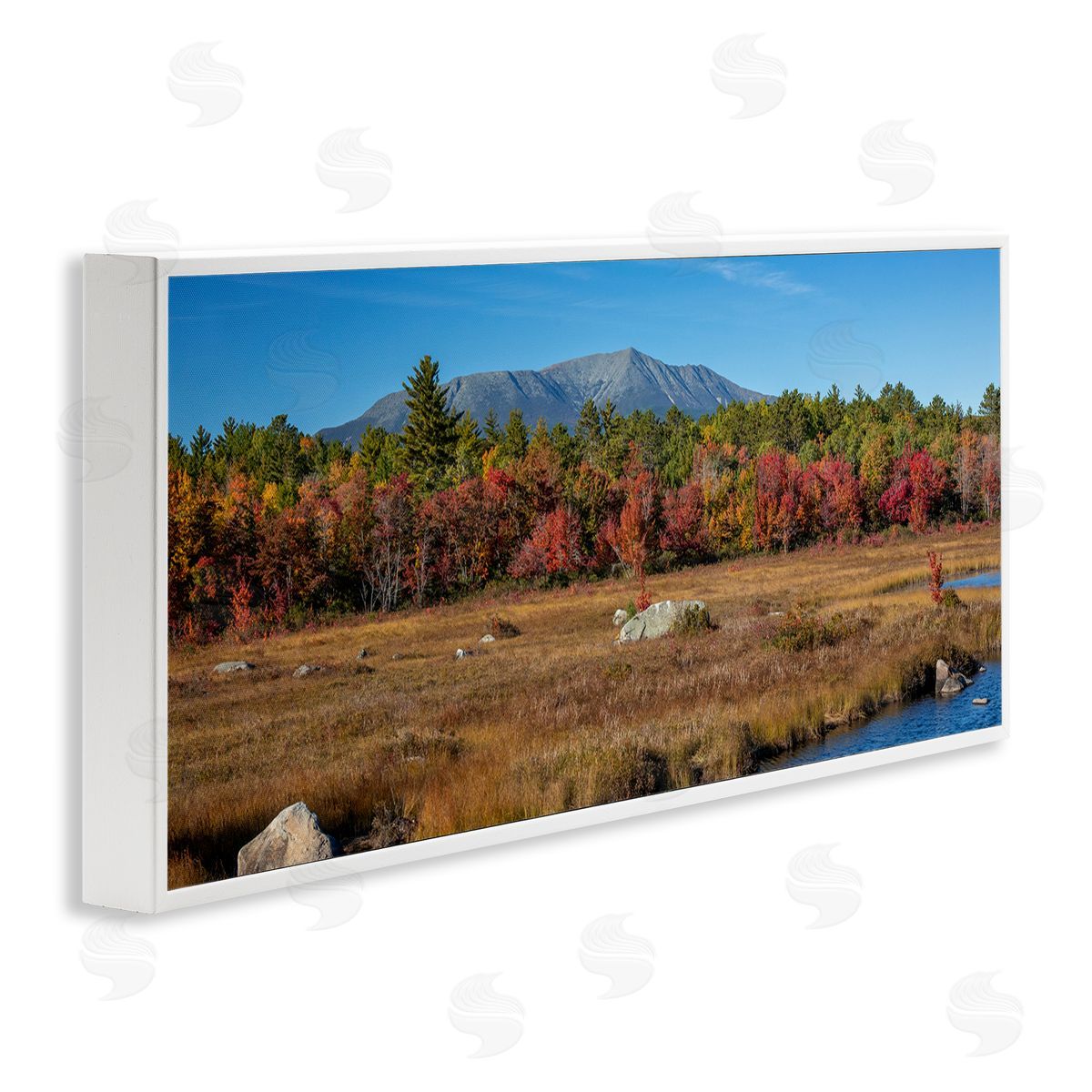 Daniel Sproul Woodland Stream Landscape White Framed Giclee Wall Artside_