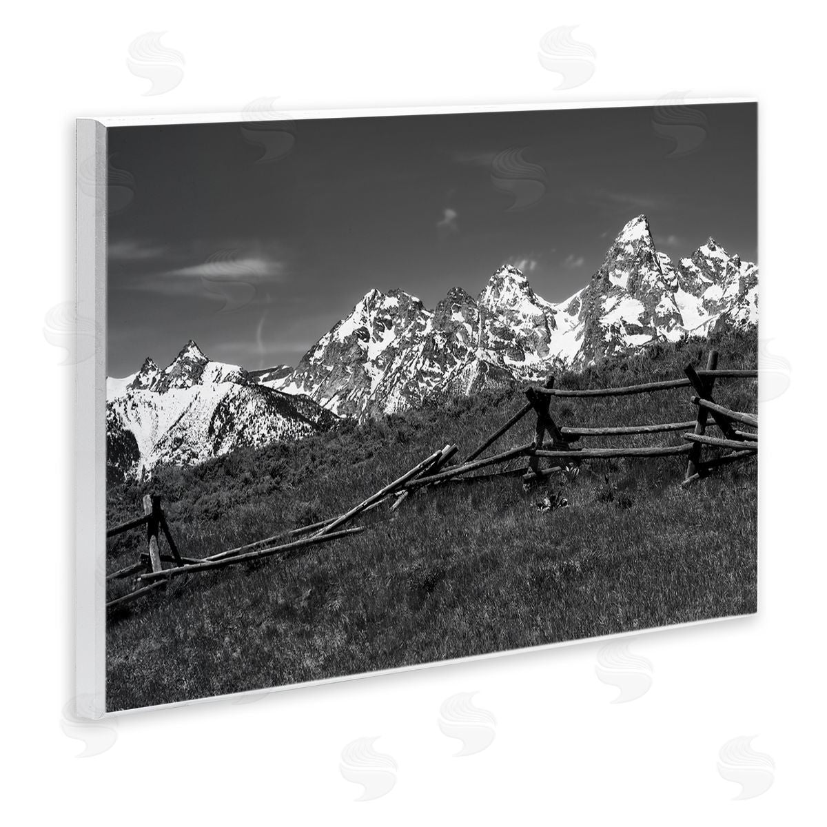 Daniel Sproul Mountain Peaks & Fence Wall Plaque Artside_