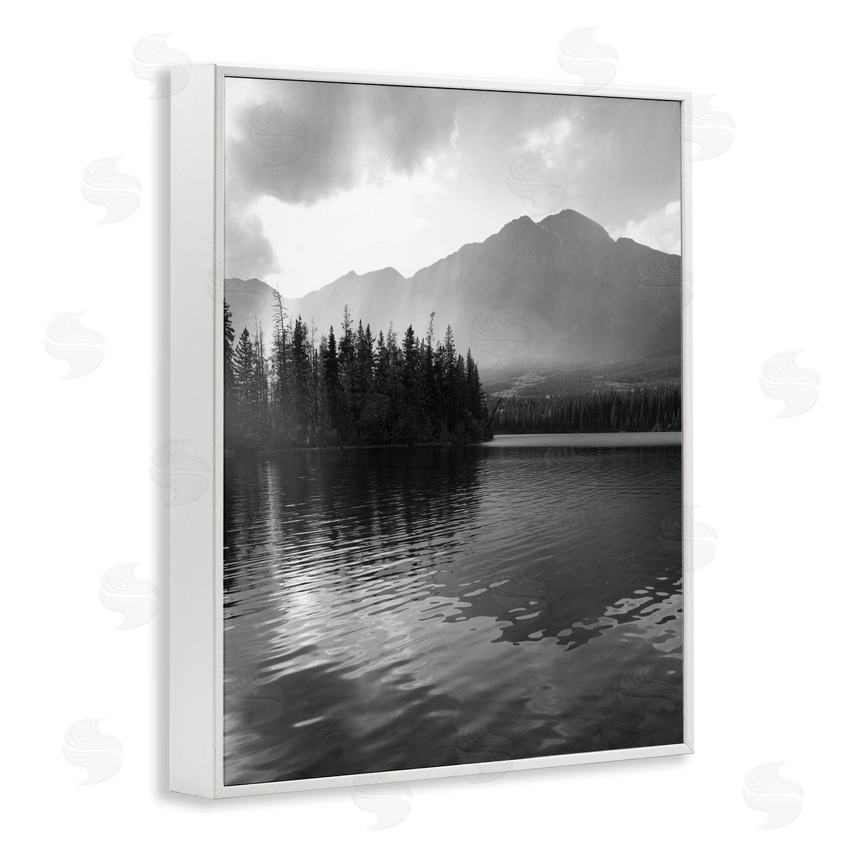 Daniel Sproul Lake Ripples Scenery White Framed Giclee Wall Artside_