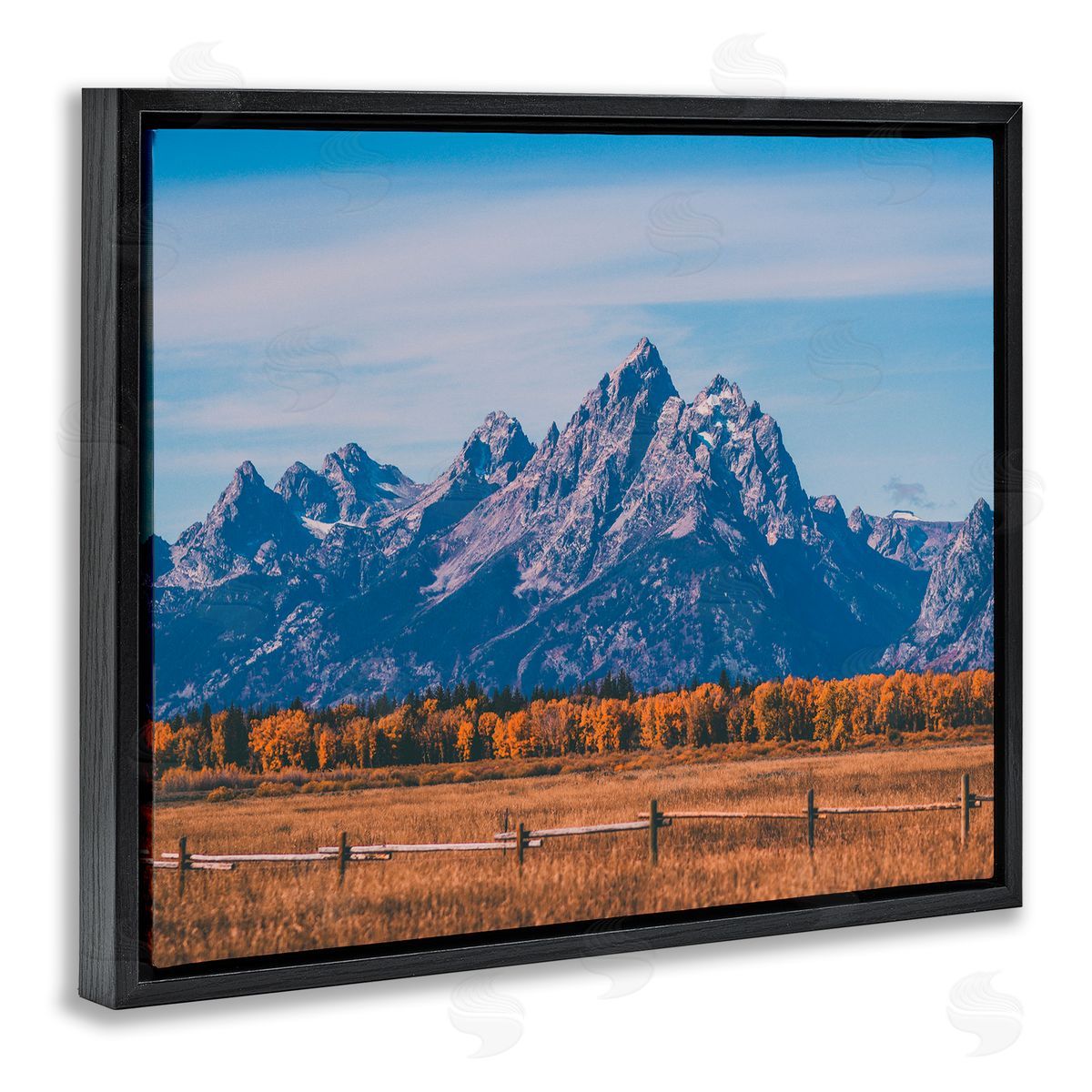 Daniel Sproul Countryside & Mountain Peaks Black Floater Frame Canvas Artside_