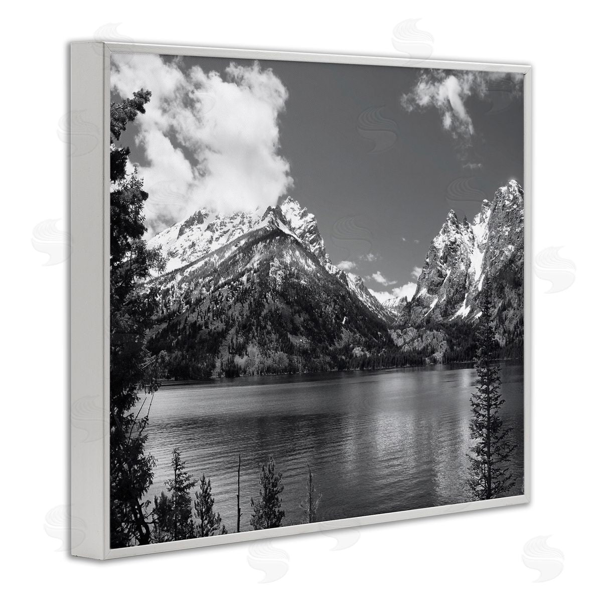 Steve Toole Nature Pond Landscape White Framed Giclee Wall Artside_