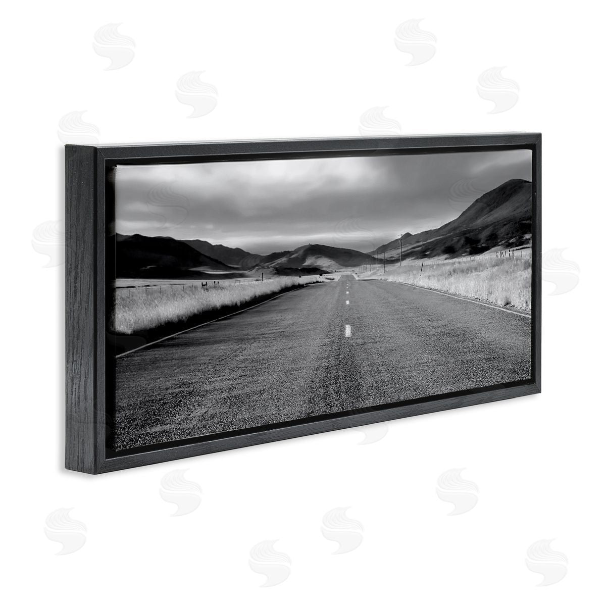 Steve Toole Country Road Landscape Black Floater Frame Canvas Artside_