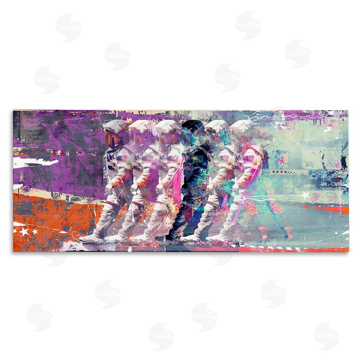 Teis Albers Abstract Astronaut Collage Canvas Wall Art