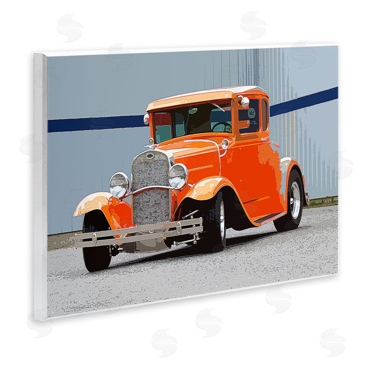 Clive Branson Antique Orange Buggy Wall Plaque Artside_