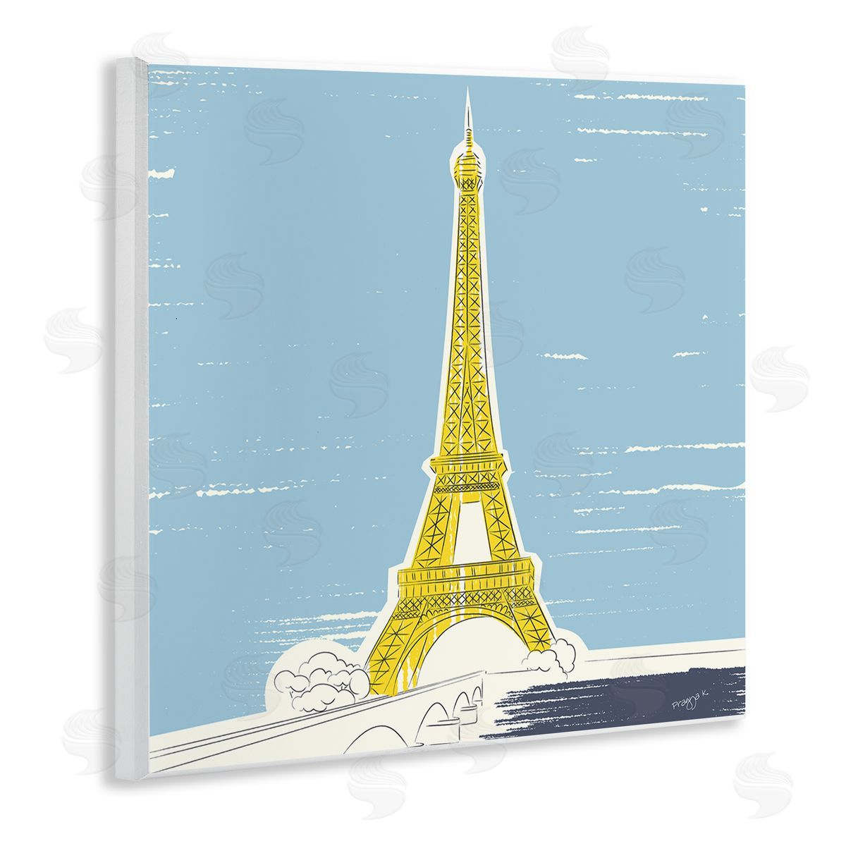 Pragya Kothari Eiffel Tower Architecture Wall Plaque Artside_
