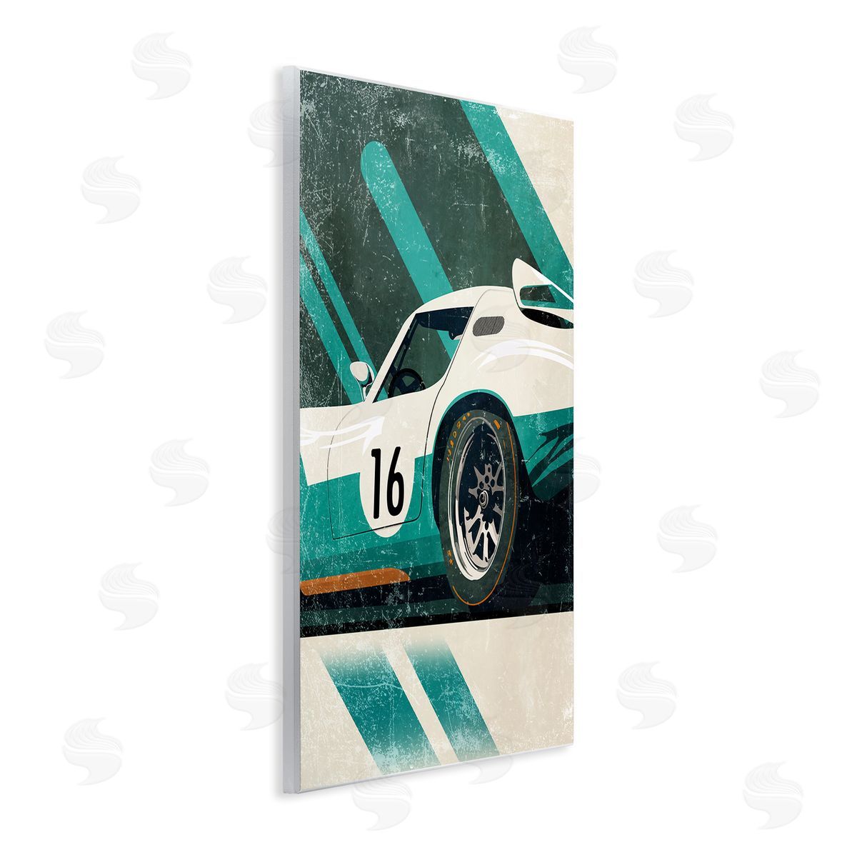 Enrico McGarrigle Classic Green Race Car Wall Plaque Artside_