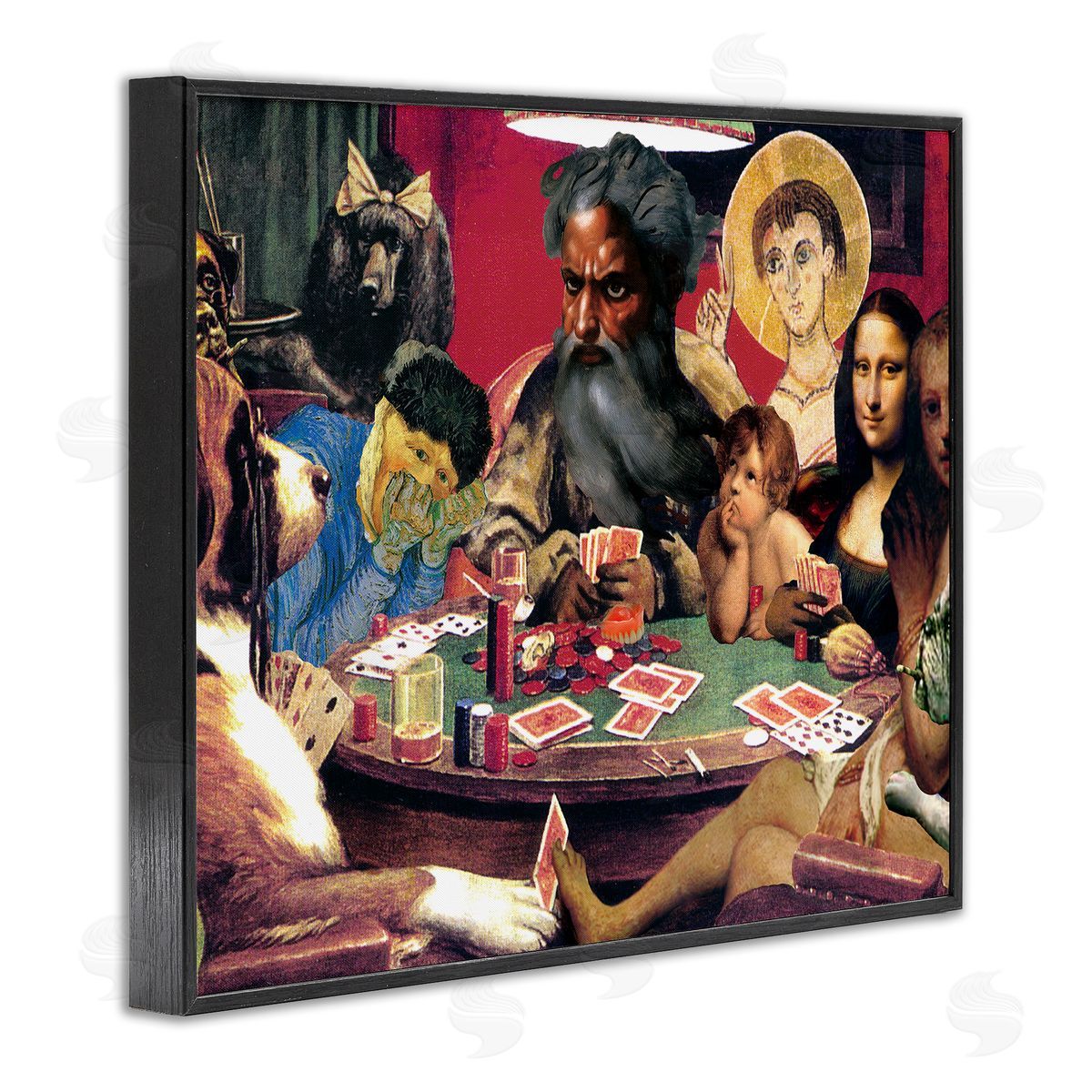Barry Kite Funny Classics Collage Black Framed Giclee Wall Artside_