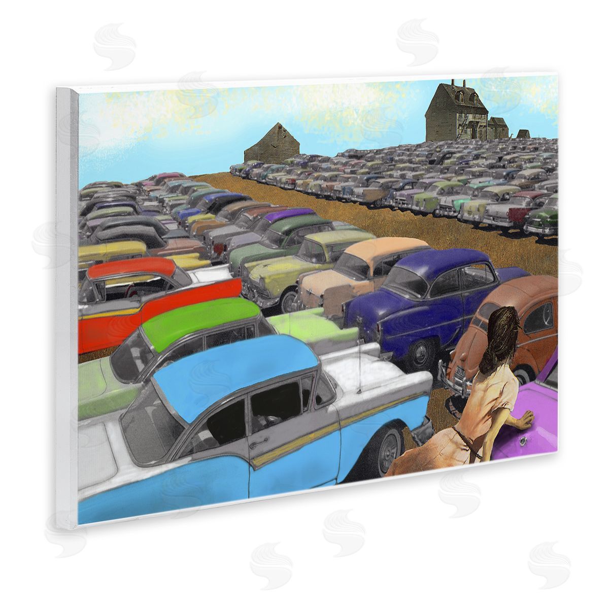 Barry Kite Vintage Parking Lot Wall Plaque Artside_
