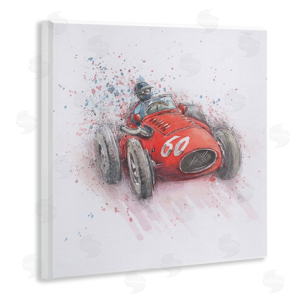 Nicola Mason Vintage Race Car Wall Plaque Artside_