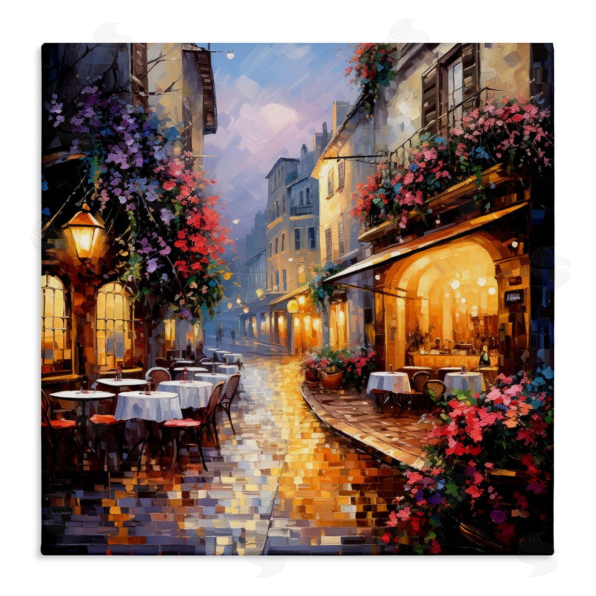 Ray Powers Floral French Bistro Canvas Wall Art