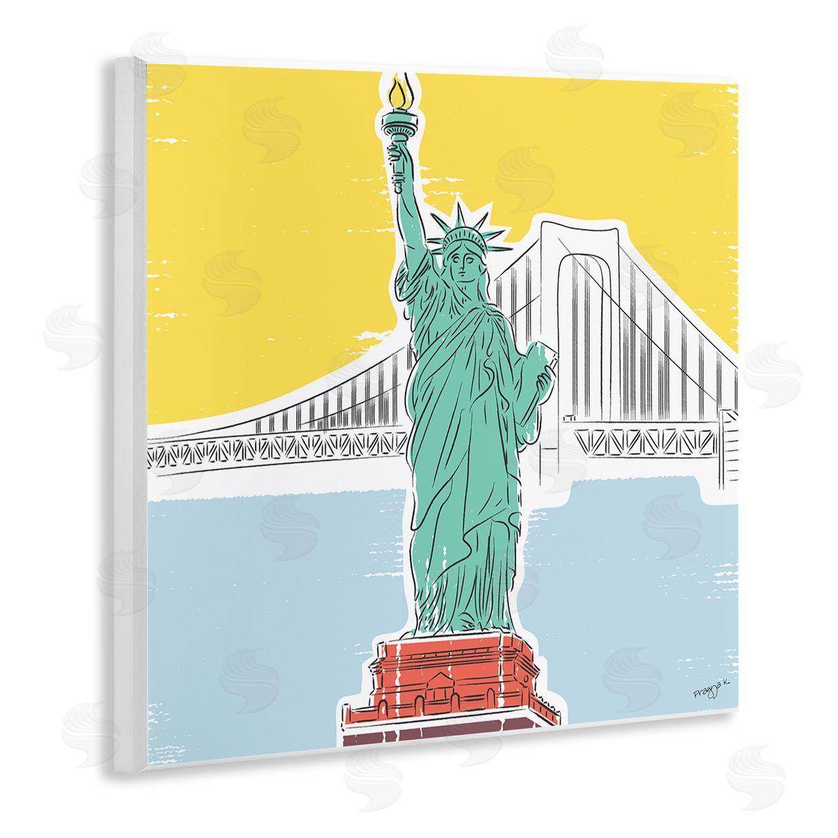 Pragya Kothari Statue of Liberty Portrait Wall Plaque Artside_