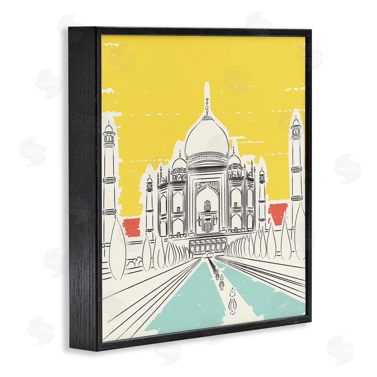 Pragya Kothari Taj Mahal Architecture Black Framed Giclee Wall Artside_