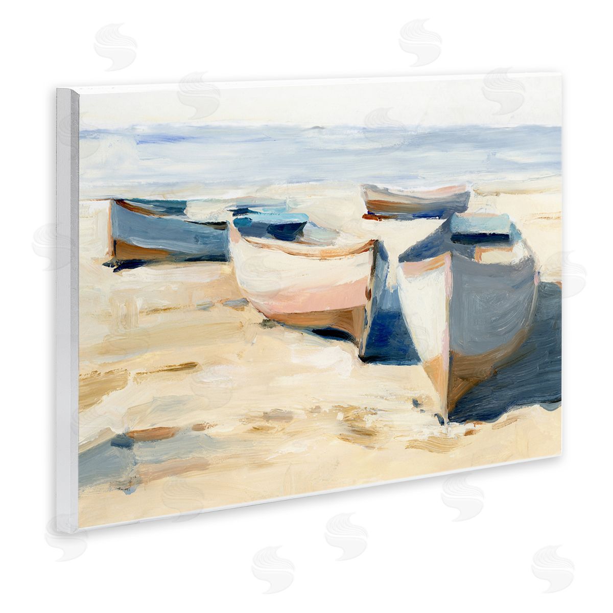 Ethan Harper Boats on Beach Painting Wall Plaque Artside_