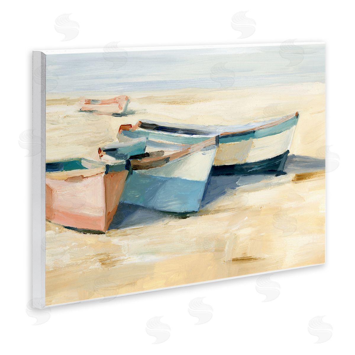 Ethan Harper Docked Boats Painting Wall Plaque Artside_