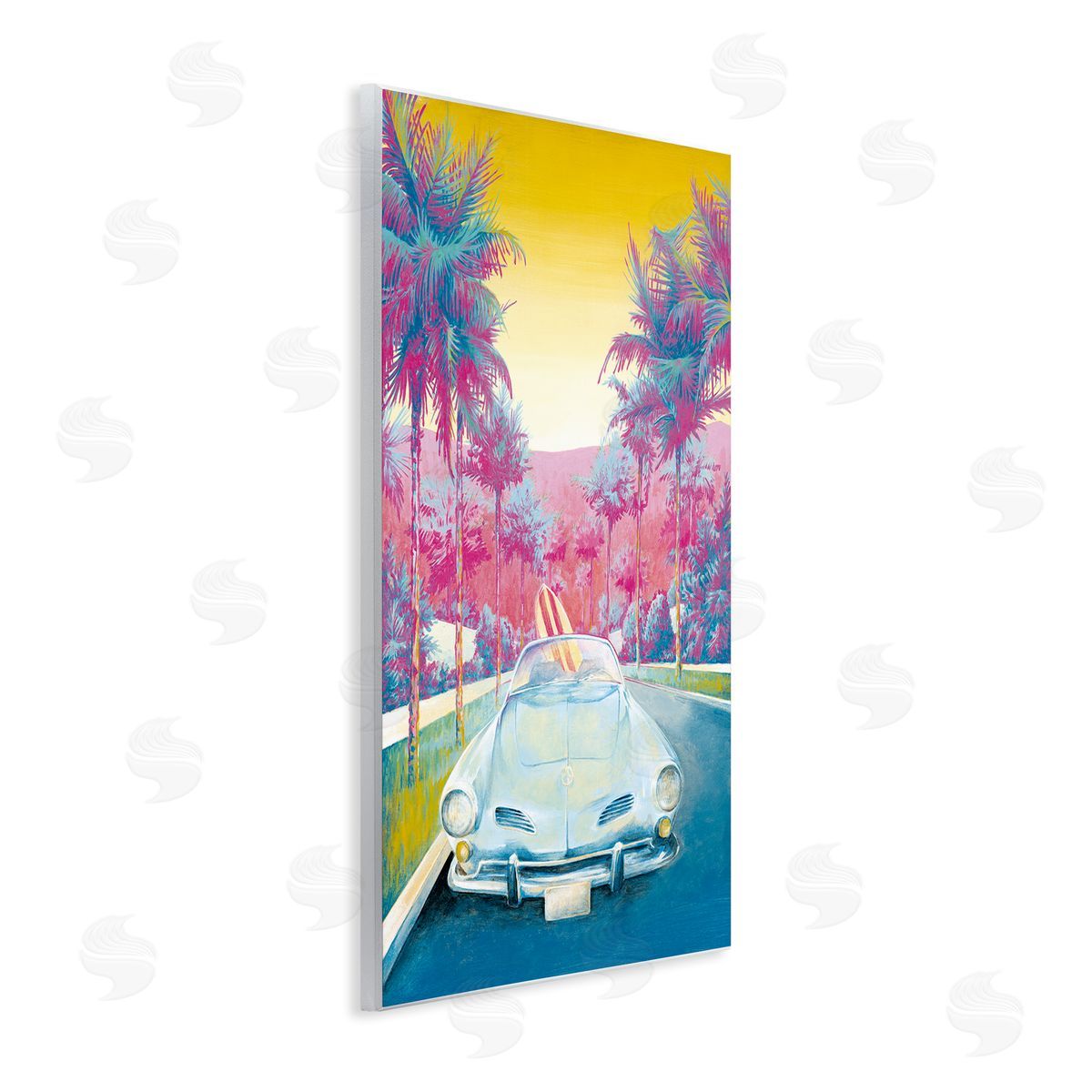 Cloverfield & Co. Tropical Classic Car Wall Plaque Artside_