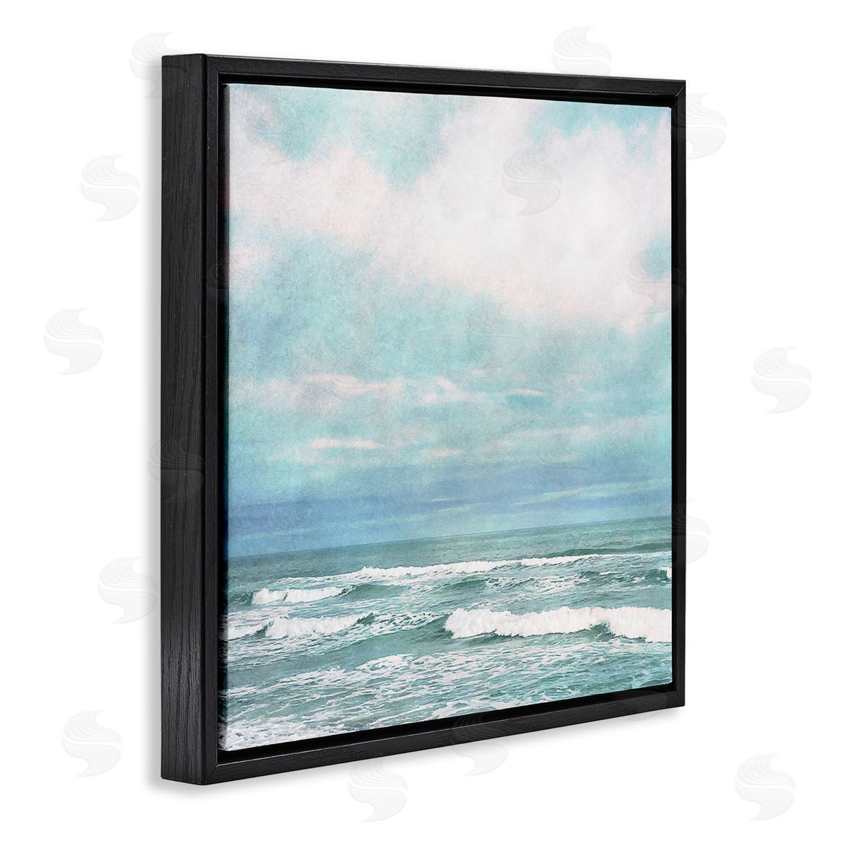 Christine Zalewski Beach Waves Horizon Black Floater Frame Canvas Artside_