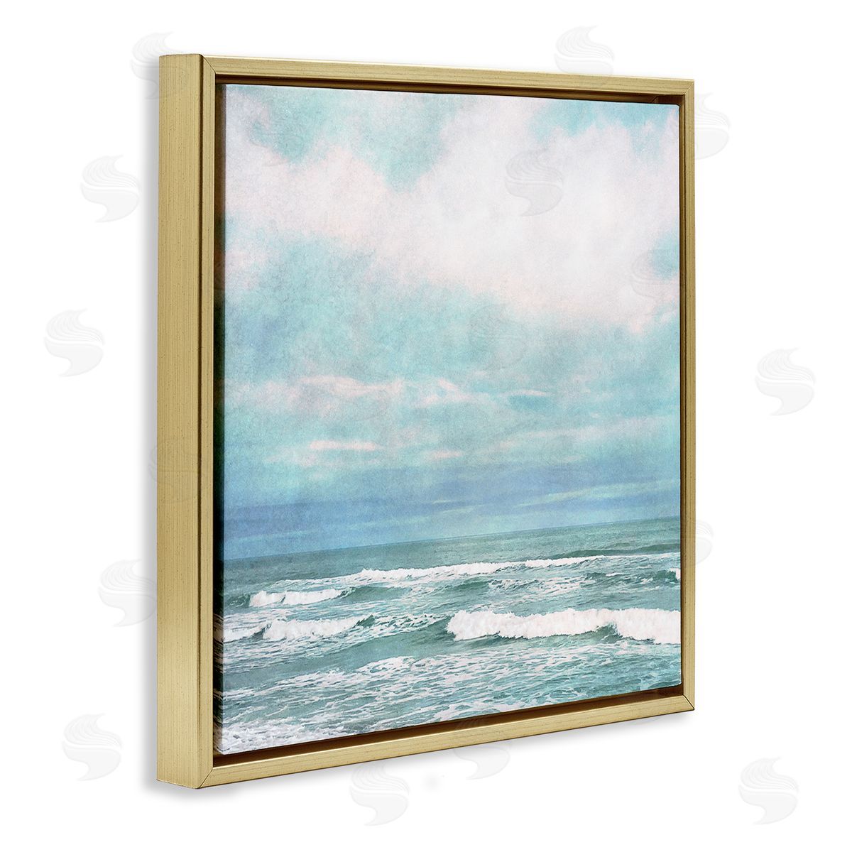 Christine Zalewski Beach Waves Horizon Gold Floater Frame Canvas Artside_
