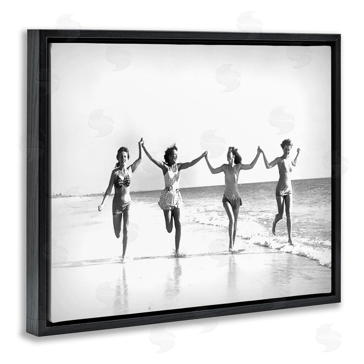 Graffitee Studios Vintage Summer Joy Black Floater Frame Canvas Artside_