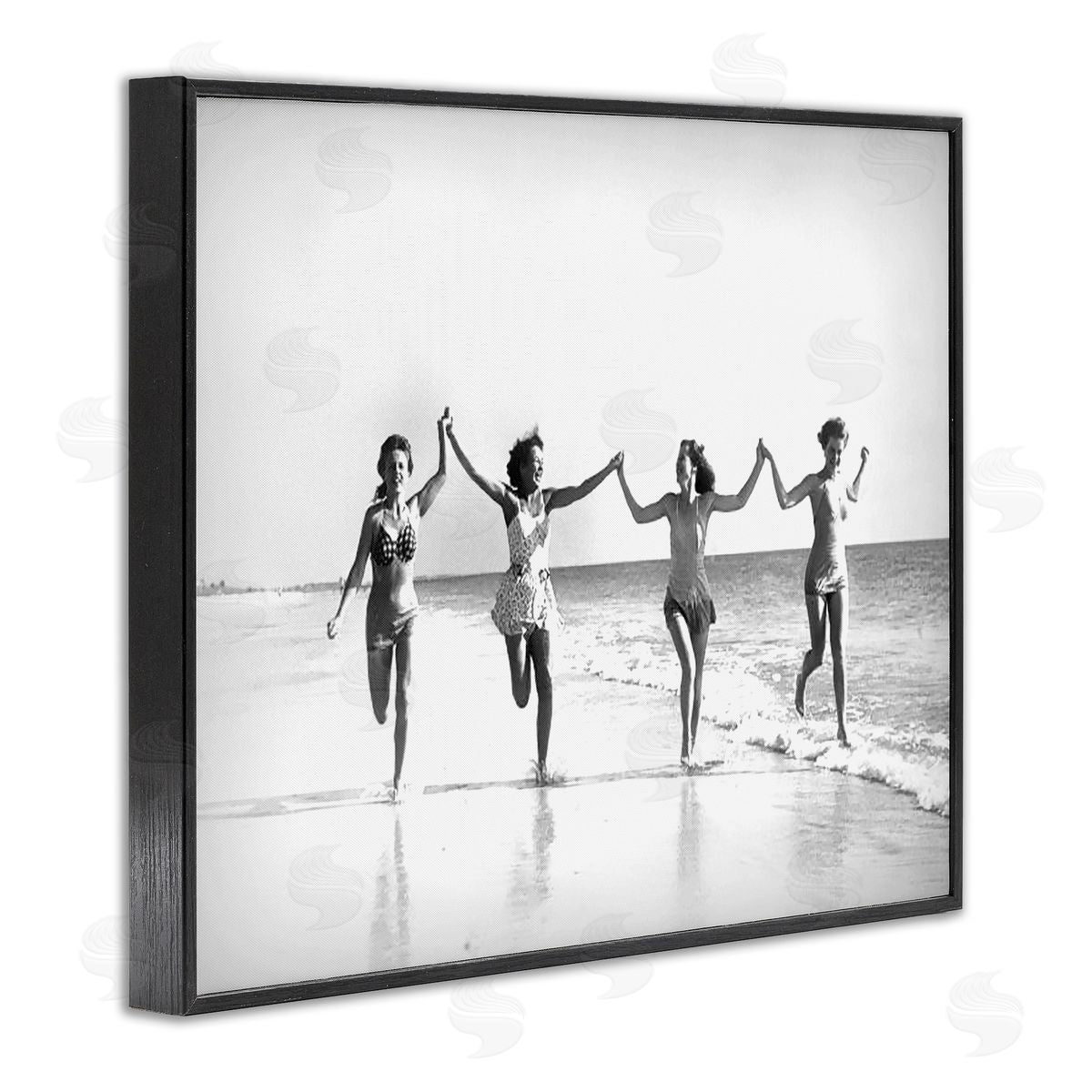 Graffitee Studios Vintage Summer Joy Black Framed Giclee Wall Artside_