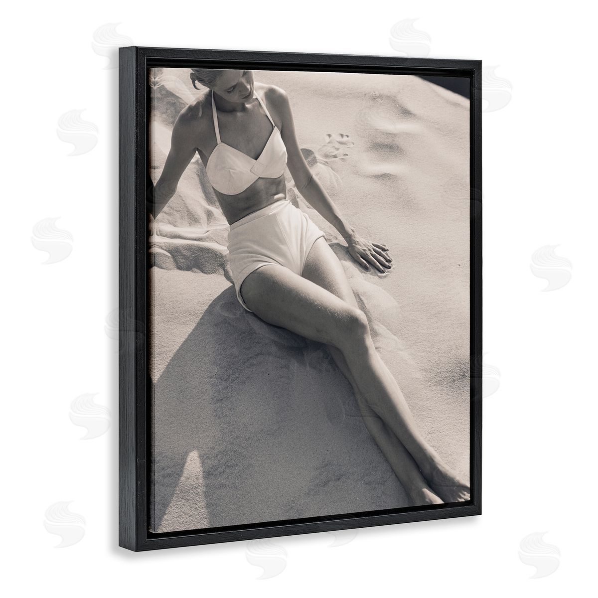 Graffitee Studios Beach Fashion Photography Black Floater Frame Canvas Artside_