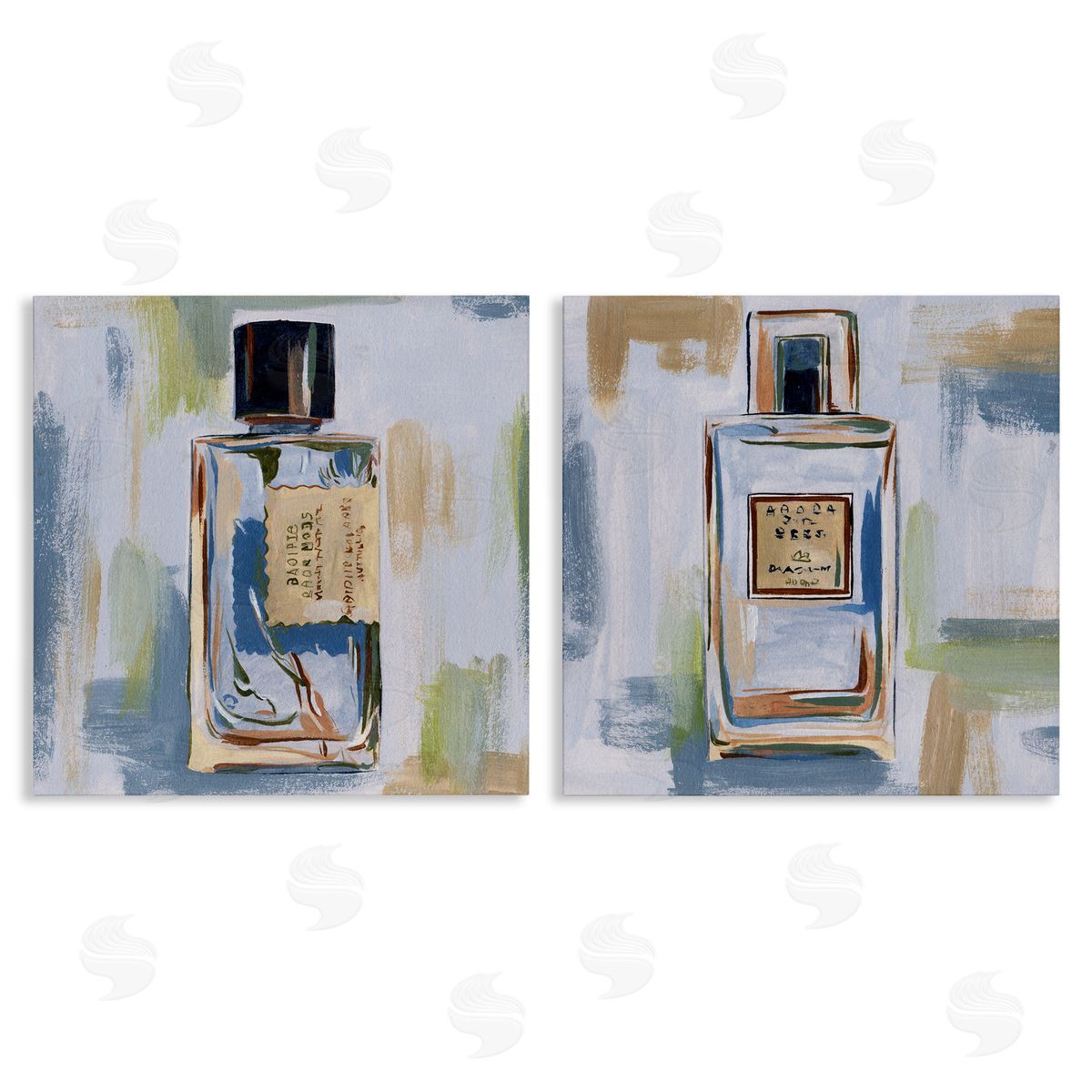 Melissa Wang Abstract Cologne Perfume Bottle Canvas Wall Art Print