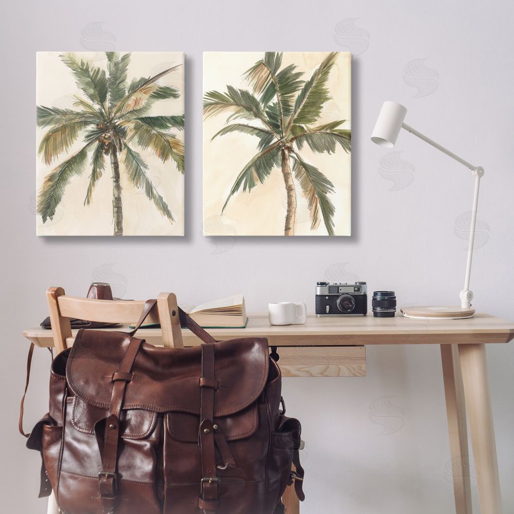 Ethan Harper Majestic Towering Palms Canvas Wall Art Print in Room