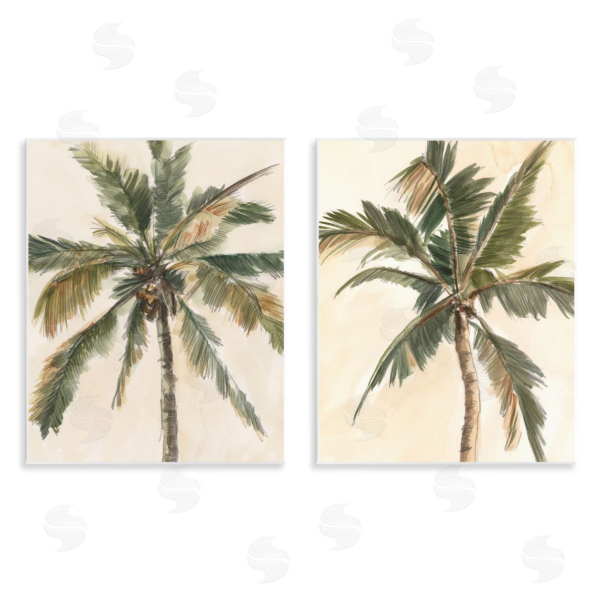 Ethan Harper Majestic Towering Palms Wooden Wall Plaque Art Print