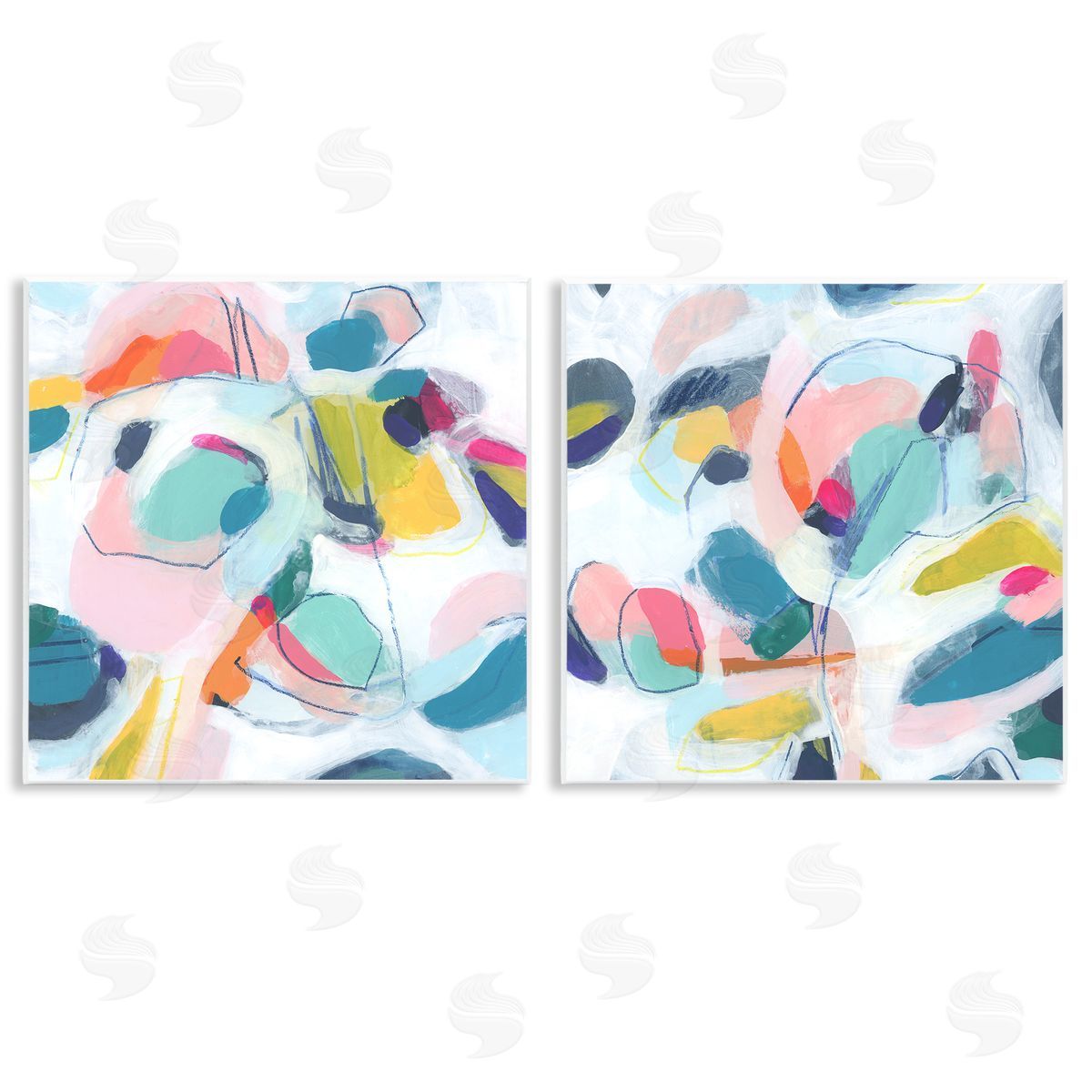 June Erica Vess Eye-catching Abstract Pastels Wooden Wall Plaque Art Print