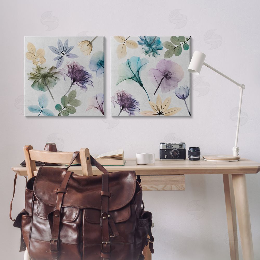 Albert Koetsier X-Ray Floral Collage Canvas Wall Art Print in Room