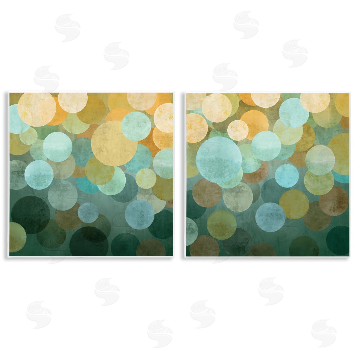 Brent Nelson Overlapping Circles Abstract Wooden Wall Plaque Art Print