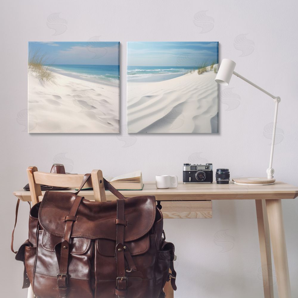 Lazar Studio Serene Beach Sand Dune Canvas Wall Art Print in Room