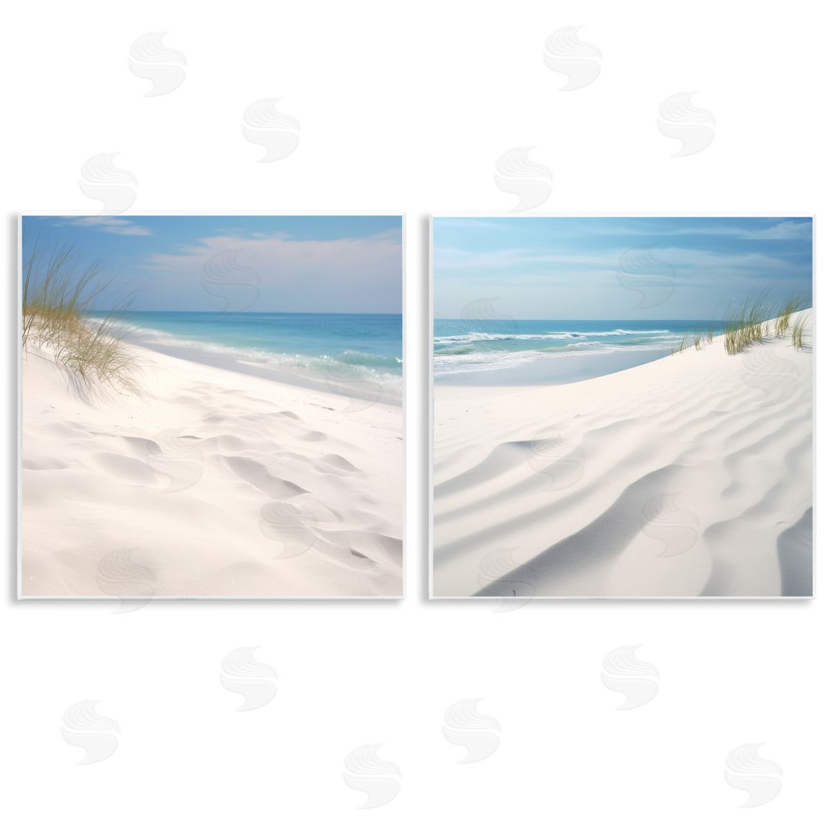Lazar Studio Serene Beach Sand Dune Wooden Wall Plaque Art Print