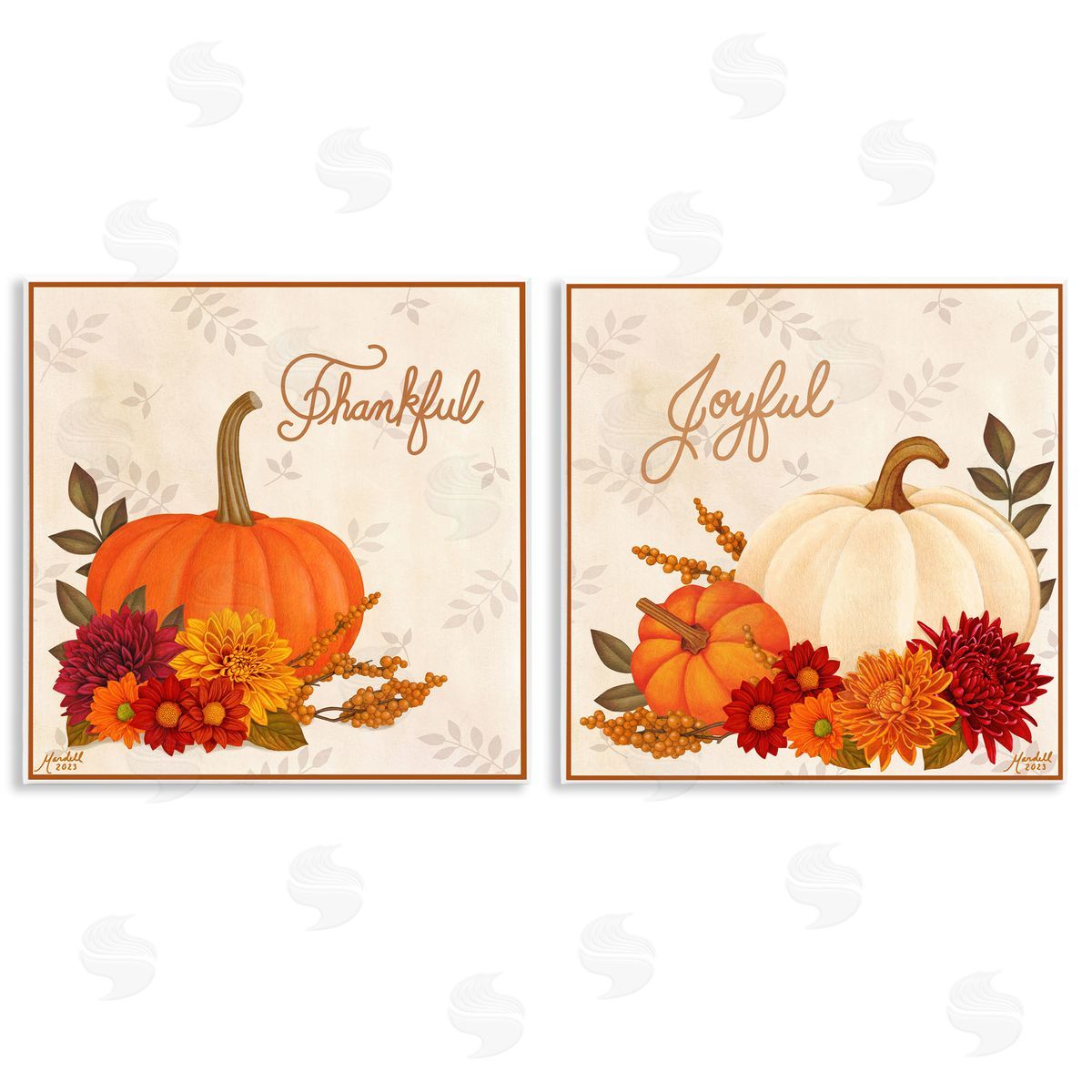 Joyful Thankful Sentiment Pumpkin Wood Plaque Wall Art, Home Decor by Mardell Schuster