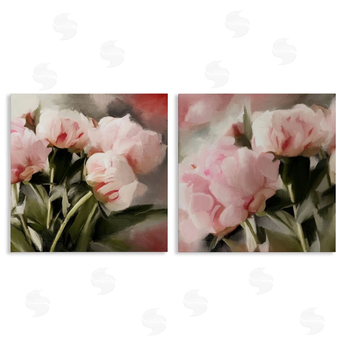 Dan Meneely Soft Pink Peony Arrangement Canvas Wall Art Print