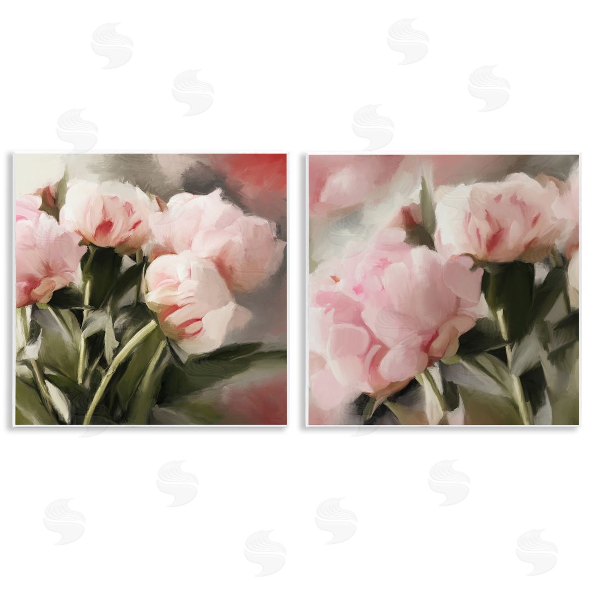 Dan Meneely Soft Pink Peony Arrangement Wooden Wall Plaque Art Print